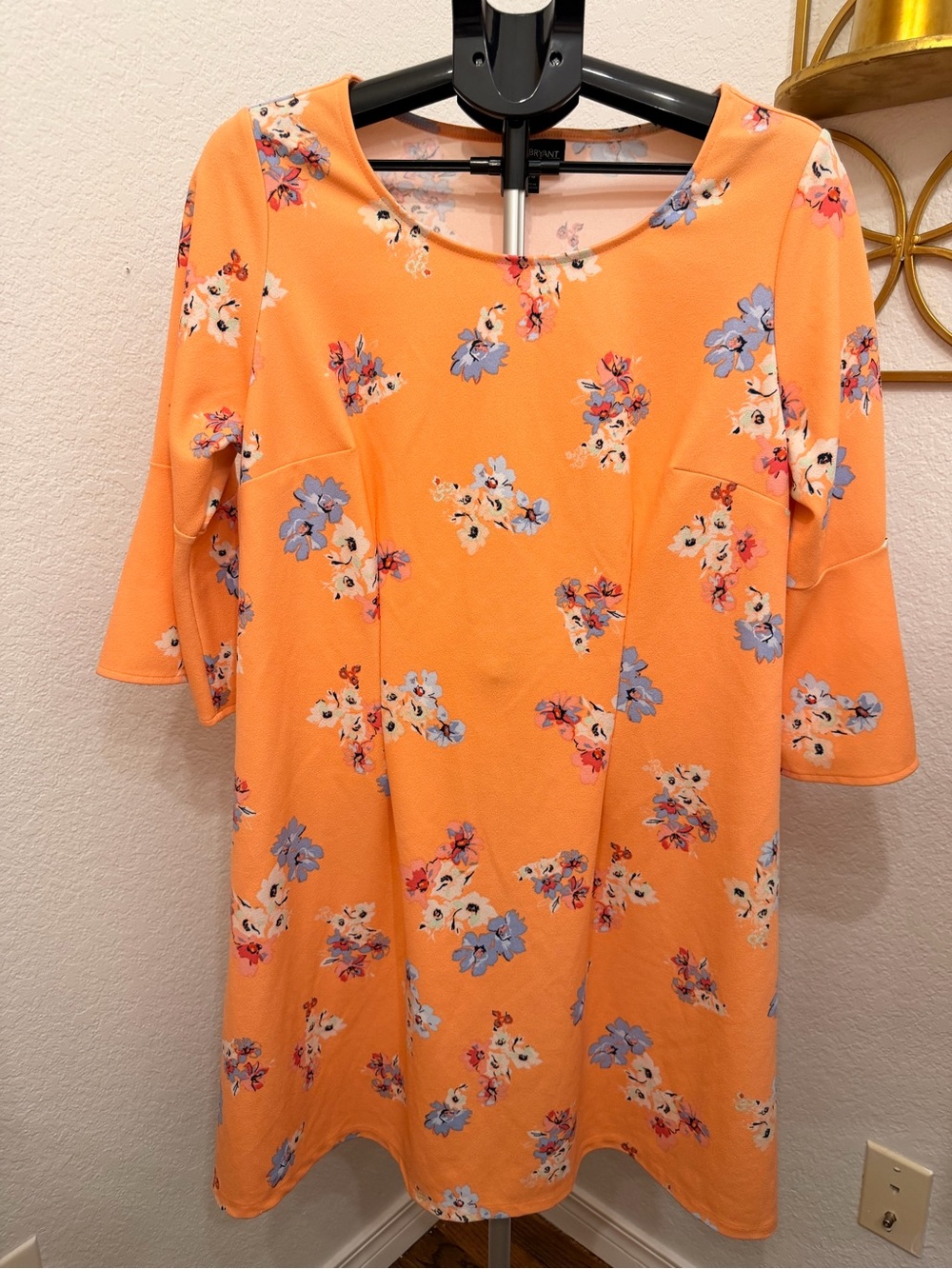 Lane Bryant Orange Floral Midi Dress